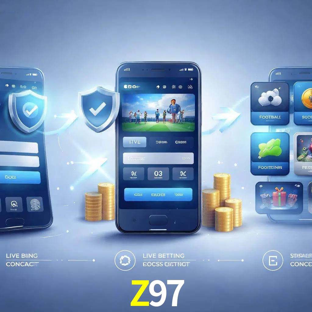 Pasos de acceso a la app Z97 en pantalla de teléfono móvil